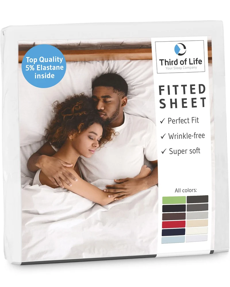Spannbettlaken mit Elasthan BENE, faltenfrei und bügelfrei, supersoft und atmungsaktiv