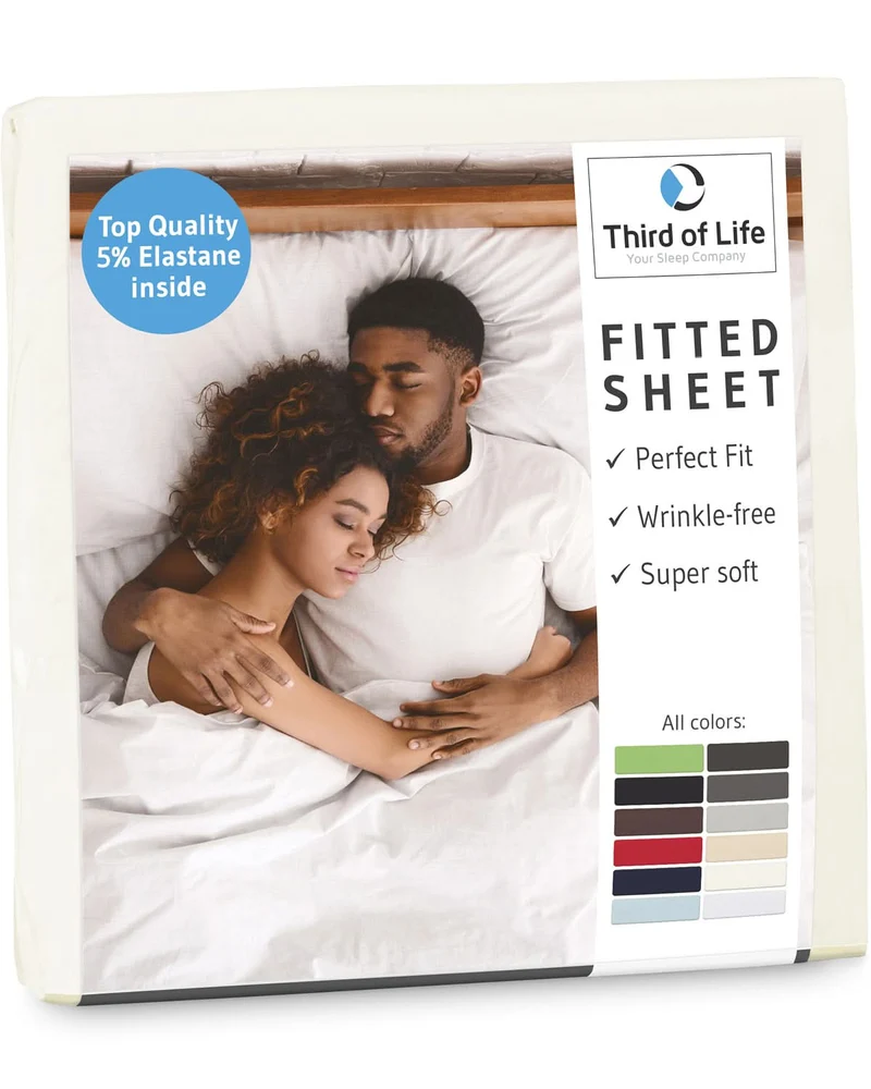 Spannbettlaken mit Elasthan BENE, faltenfrei und bügelfrei, supersoft und atmungsaktiv