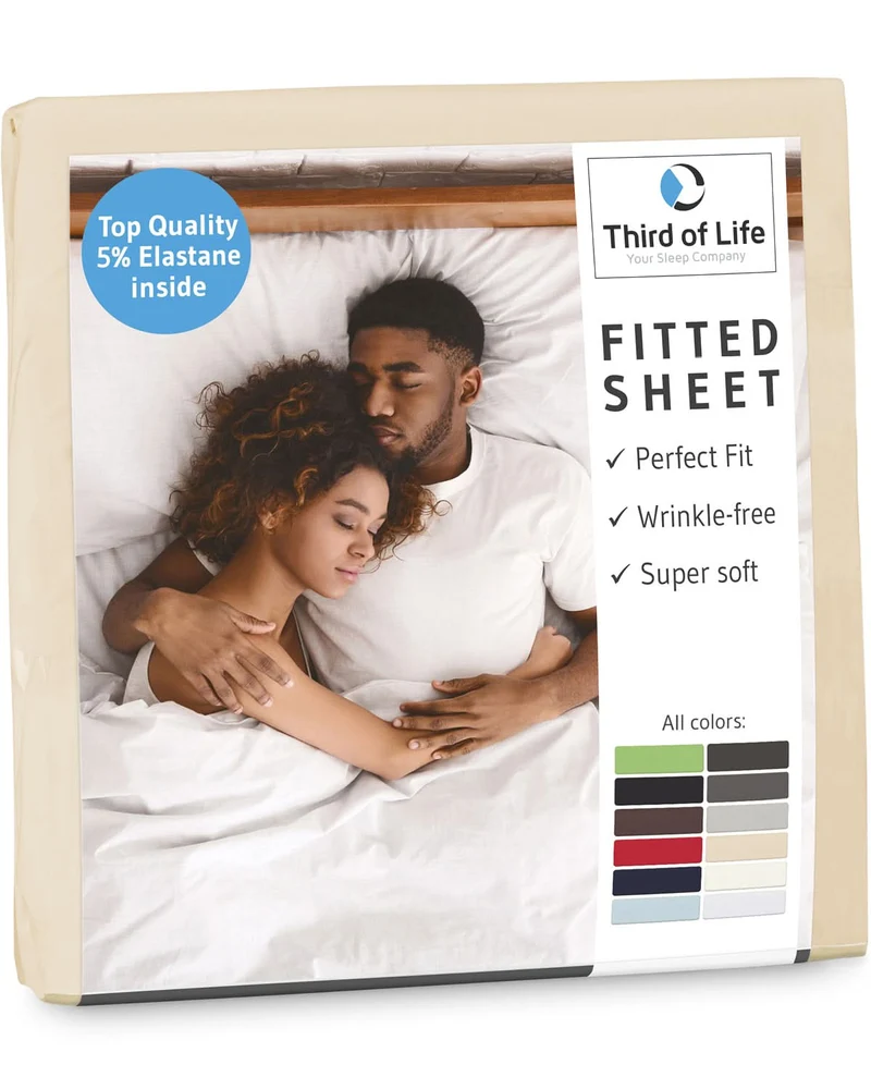 Spannbettlaken mit Elasthan BENE, faltenfrei und bügelfrei, supersoft und atmungsaktiv