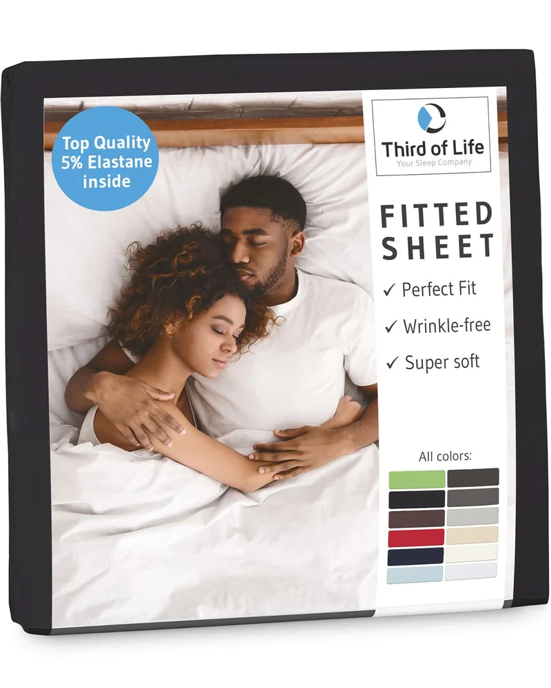 Spannbettlaken mit Elasthan BENE, faltenfrei und bügelfrei, supersoft und atmungsaktiv