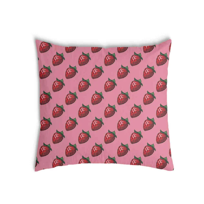 Gesundheitskissen Pink mit Erdbeeren