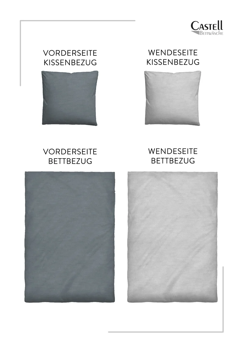 Castell Jersey Bettwäsche – Titanium (0070732)