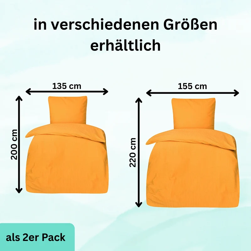 4-teilig Seersucker Hotel Bettwäsche mit Hotelverschluss