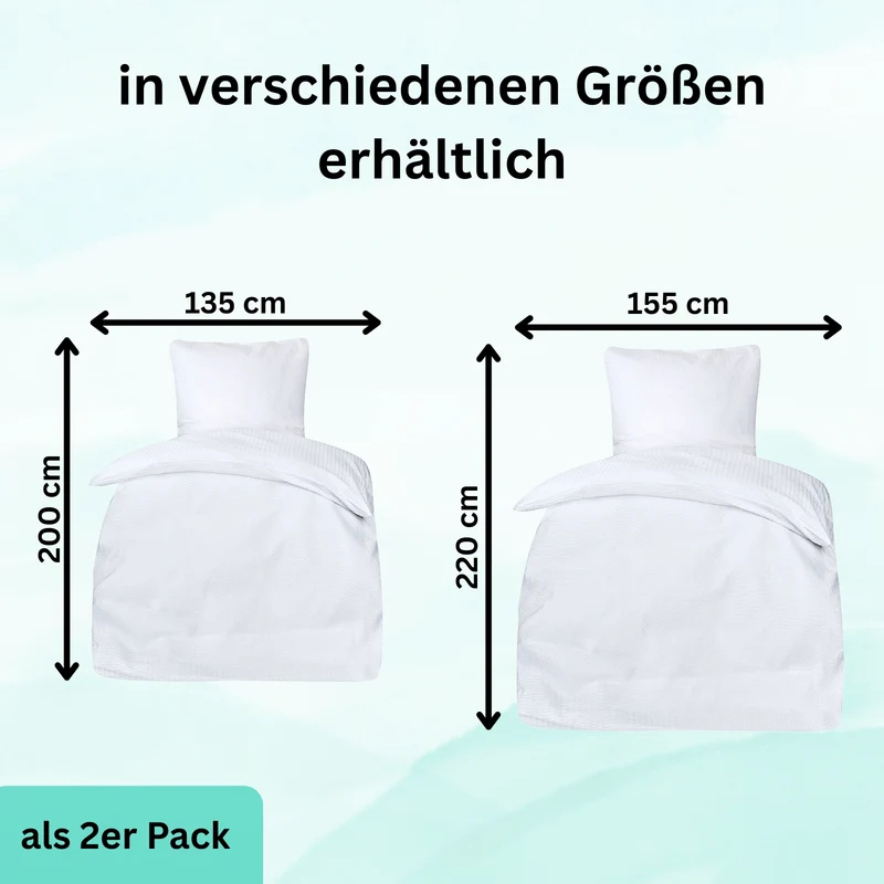 4-teilig Seersucker Hotel Bettwäsche mit Hotelverschluss