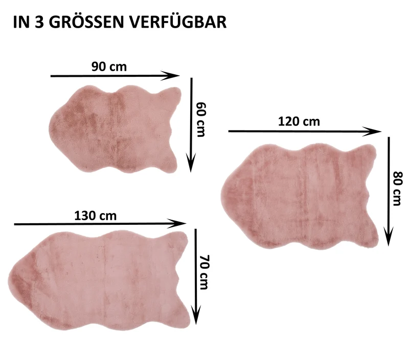 Gözze Wohnteppich Fellimitat Vorleger 60x90 70x130 80x120 Polyester