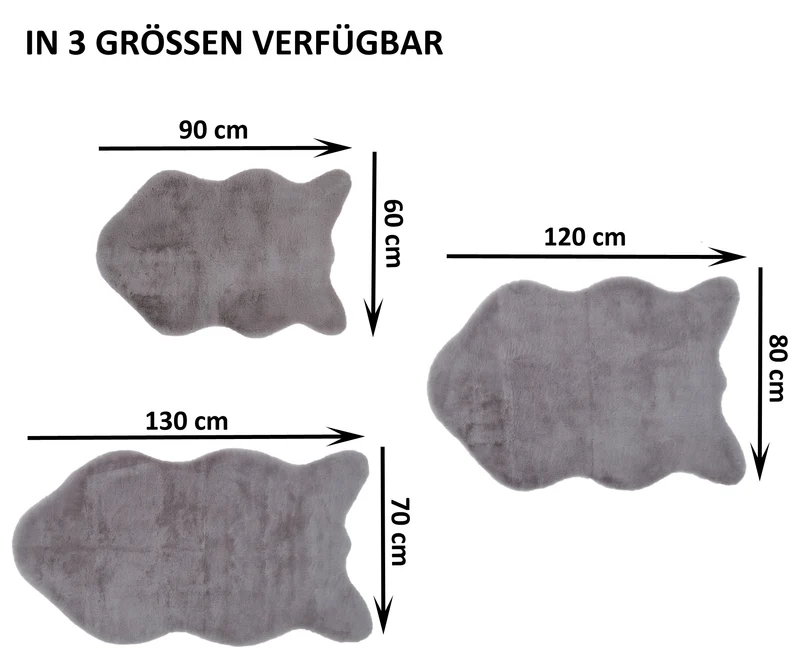 Gözze Wohnteppich Fellimitat Vorleger 60x90 70x130 80x120 Polyester
