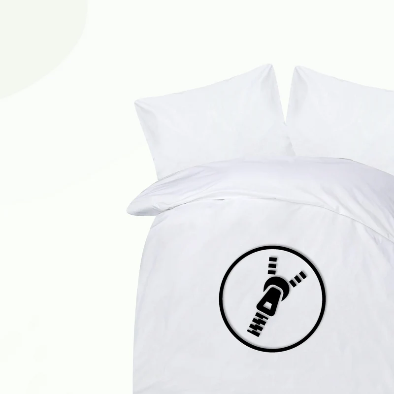 Bettwäsche / Hotelbettwäsche Linon weiß Serie Moon mit Reißverschluss