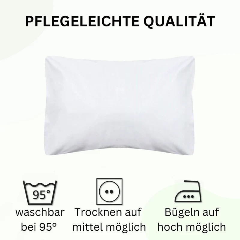 Bettwäsche / Hotelbettwäsche Linon weiß Serie Moon mit Reißverschluss