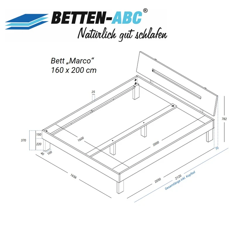 Betten-ABC Bubema Marco Massivholzbett