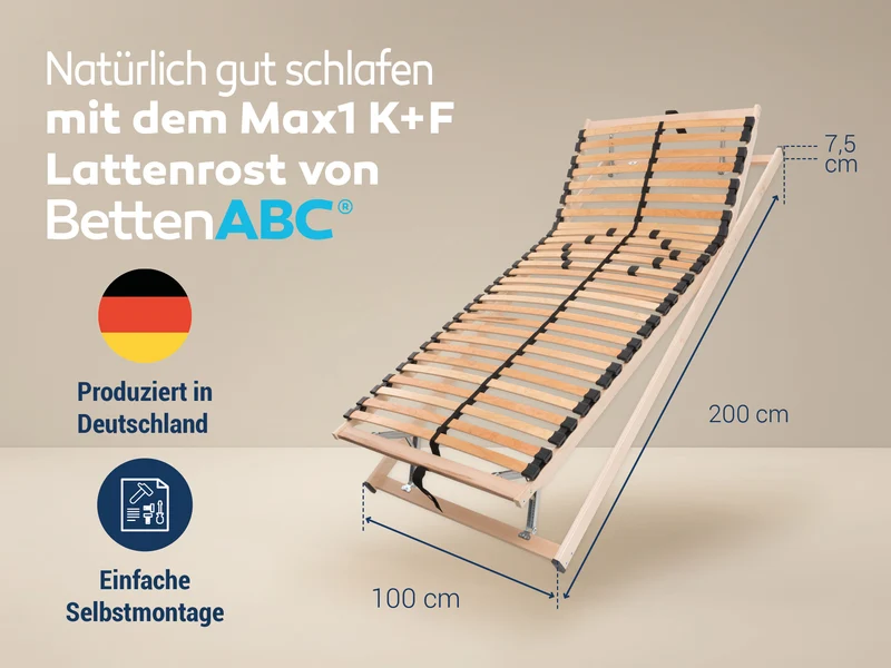 Betten-ABC Max1 K+F Selbstmontage Lattenrost