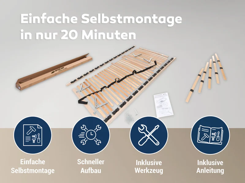 Betten-ABC Max1 K+F Selbstmontage Lattenrost