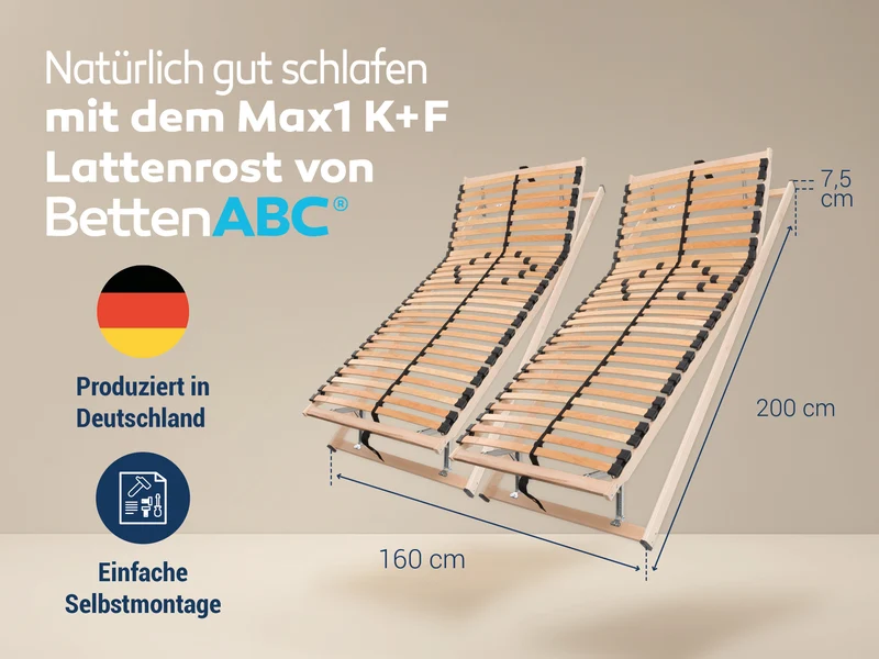 Betten-ABC Max1 K+F Selbstmontage Lattenrost