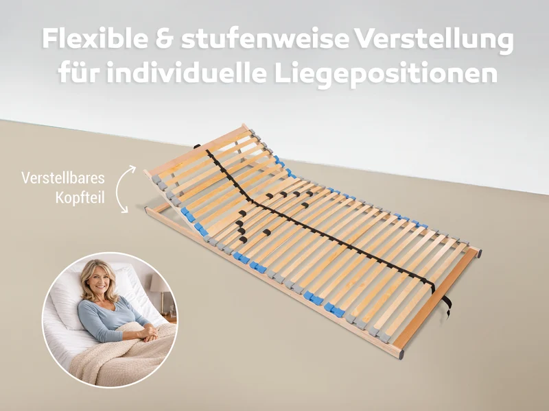 Betten-ABC Madera KV Lattenrost-Set Selbstmontage 180x200 cm