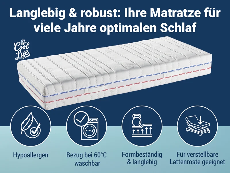 Betten-ABC XXL-TFK Tonnentaschenfederkern-Matratze