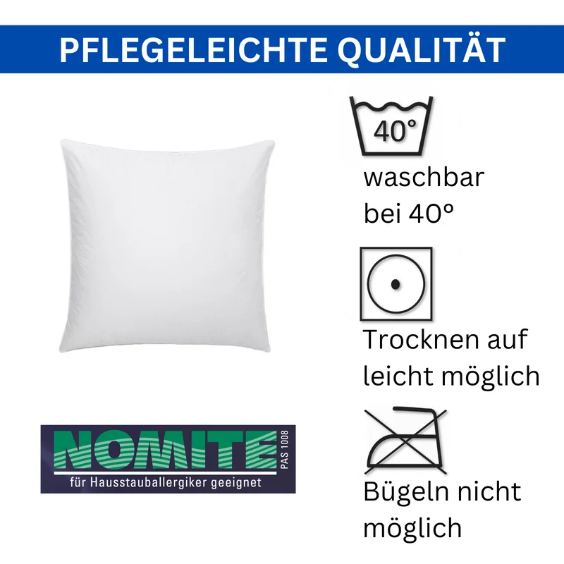 MOON - Bettenset Ganzjahresdecke - Daunen Federn Decke und Kissen - ca. 135x200 + 80x80 cm