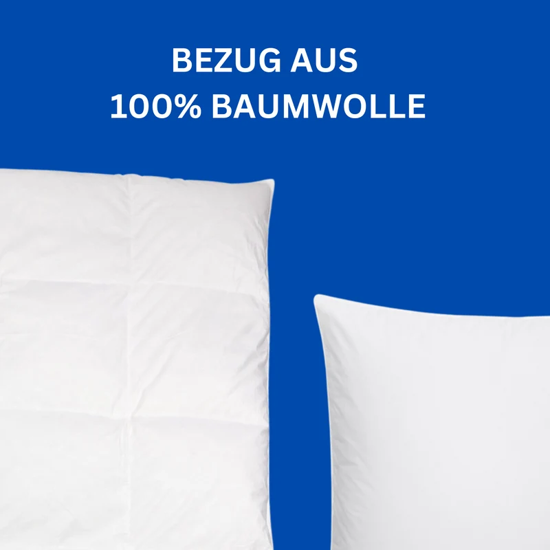 MOON - Bettenset Ganzjahresdecke - Daunen Federn Decke und Kissen - ca. 135x200 + 80x80 cm