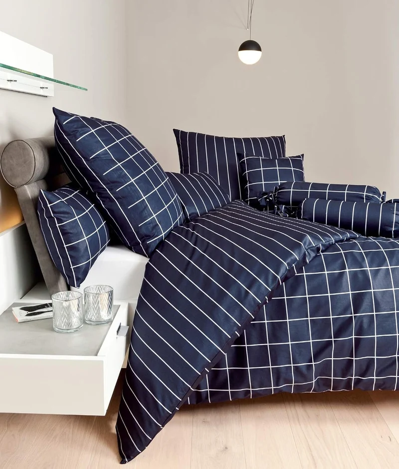 Janine Mako-Satin Bettwäsche modernclassic 135x200 - 155x220 / 80x80 39025 inkl. Nagelpflegeset