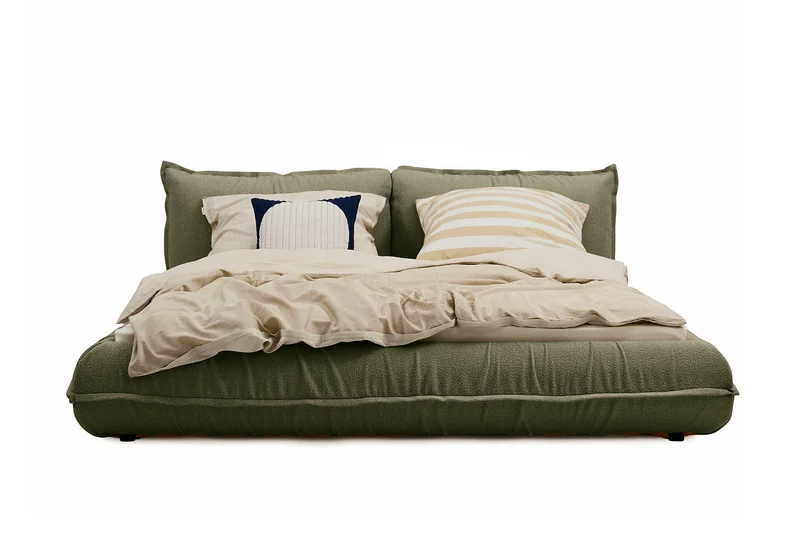 Tom Tailor PILLOW Bett mit Stauraum Boucléstoff