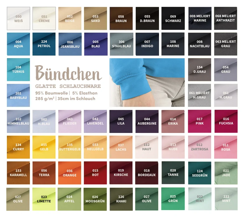 Bündchen im Schlauch *Ab 25 cm