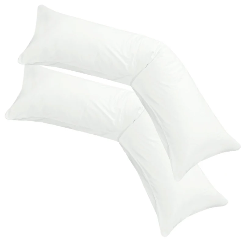 MOON 2er Pack Seitenschläferkissen Bezug Jersey Kissenbezug 40x145 oder 40x200