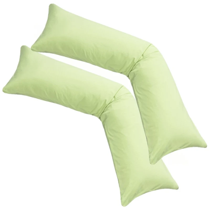 MOON 2er Pack Seitenschläferkissen Bezug Jersey Kissenbezug 40x145 oder 40x200