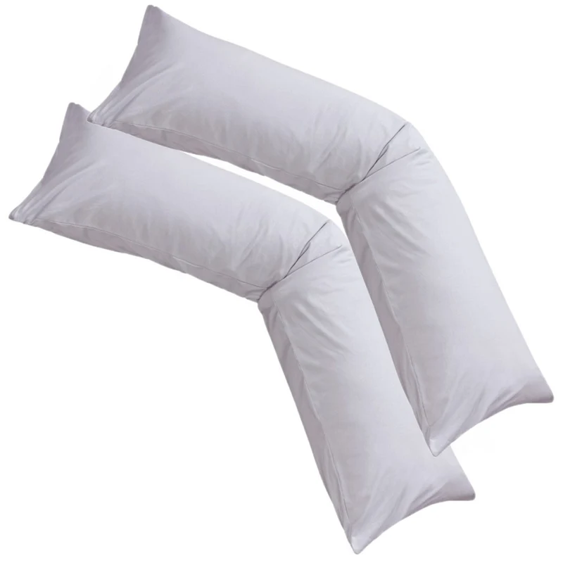 MOON 2er Pack Seitenschläferkissen Bezug Jersey Kissenbezug 40x145 oder 40x200