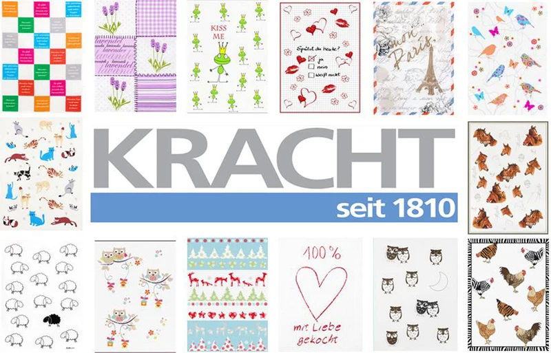 Kracht Halbleinen Geschirrtuch 50x70 Motiv
