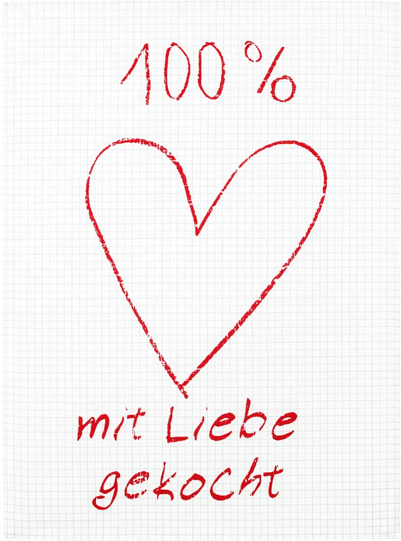 Kracht Halbleinen Geschirrtuch 50x70 Motiv