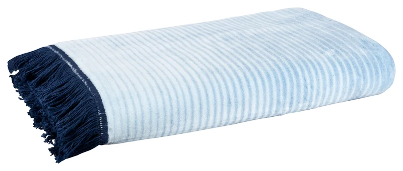 MOON Wolldecke Kuscheldecke Wohndecke 150x200 Stripes mit Fransen