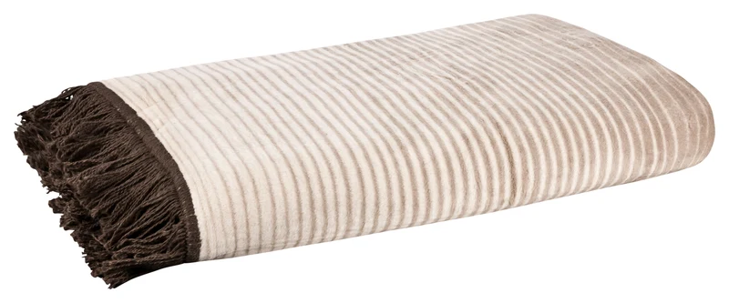 MOON Wolldecke Kuscheldecke Wohndecke 150x200 Stripes mit Fransen