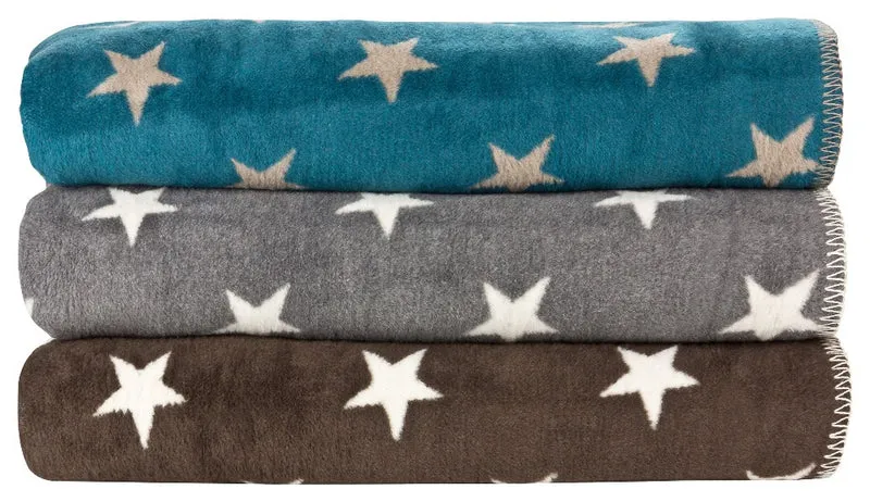 Moon Luxus Sterne Wolldecke Kuscheldecke 150x200
