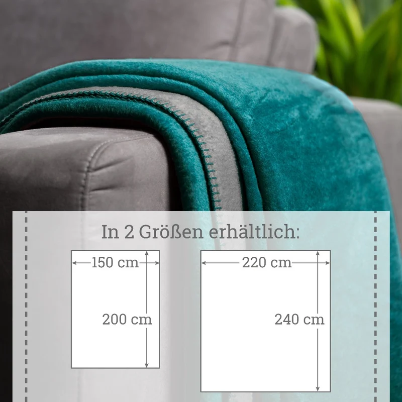 Moon Doubleface Kuscheldecke Wohndecke Baumwollmix ca. 150x200cm geketteter Rand