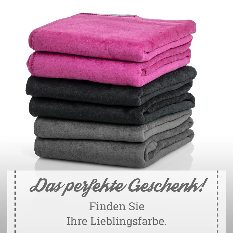 Moon Doubleface Kuscheldecke Wohndecke Baumwollmix ca. 150x200cm geketteter Rand