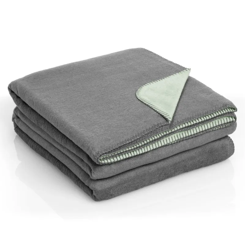 Moon Doubleface Kuscheldecke Wohndecke Baumwollmix ca. 150x200cm geketteter Rand