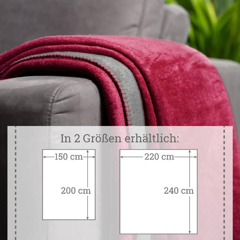 Moon Doubleface Kuscheldecke Wohndecke Baumwollmix ca. 150x200cm geketteter Rand