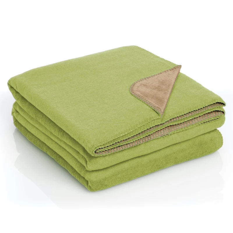 Moon Doubleface Kuscheldecke Wohndecke Baumwollmix ca. 150x200cm geketteter Rand