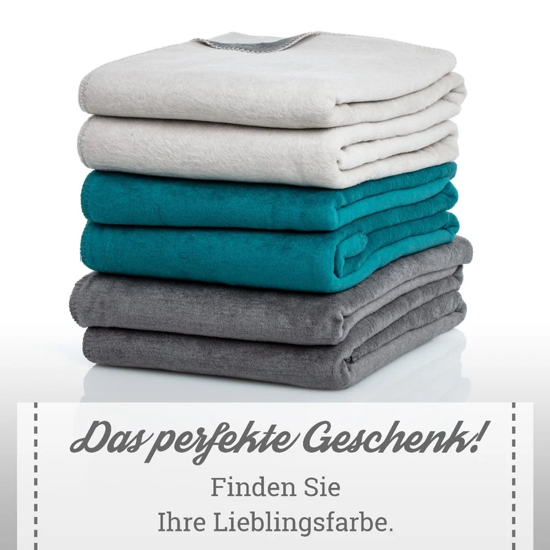 Moon Doubleface Kuscheldecke Wohndecke Baumwollmix ca. 150x200cm geketteter Rand