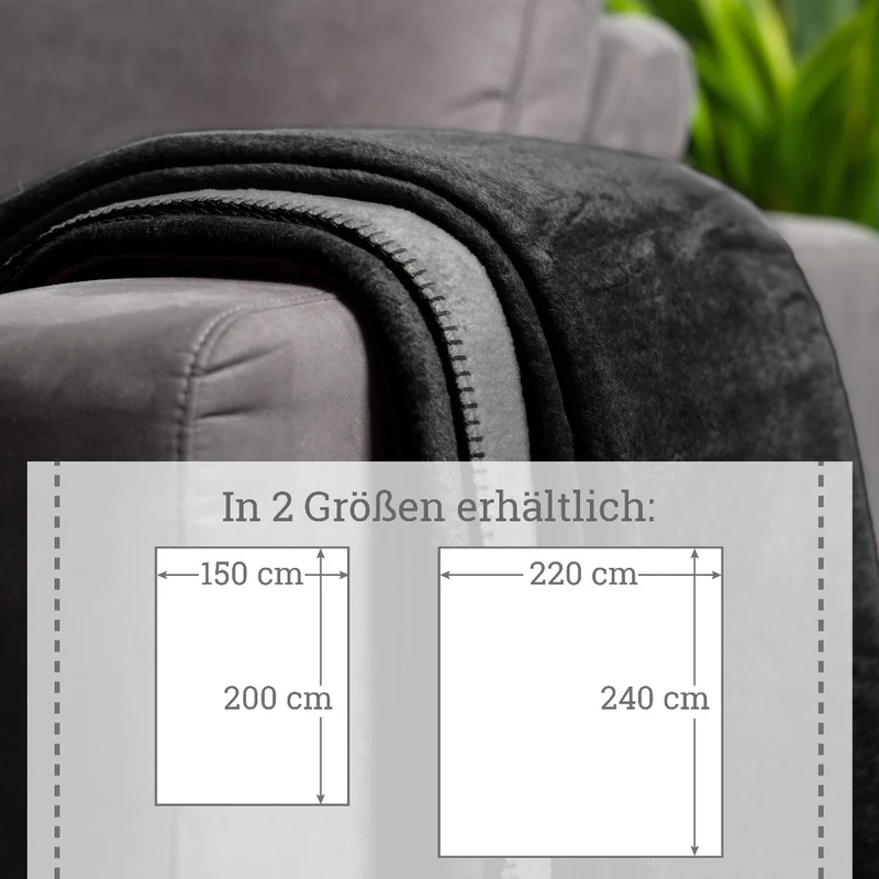 Moon Doubleface Kuscheldecke Wohndecke Baumwollmix ca. 150x200cm geketteter Rand