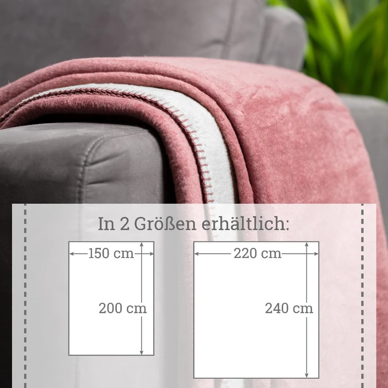 Moon Doubleface Kuscheldecke Wohndecke Baumwollmix ca. 150x200cm geketteter Rand