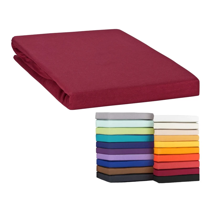 Topper Spannbettlaken Spannbetttuch Line green 160g/m² Jersey 140x200 - 160x220