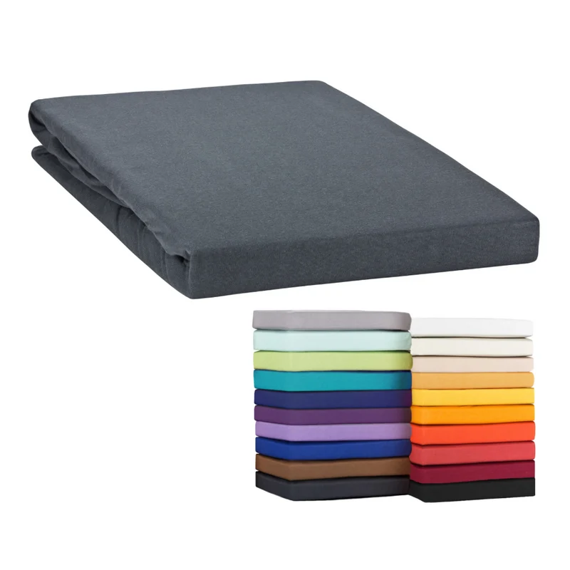 Topper Spannbettlaken Spannbetttuch Line green 160g/m² Jersey 120x200 - 120x220