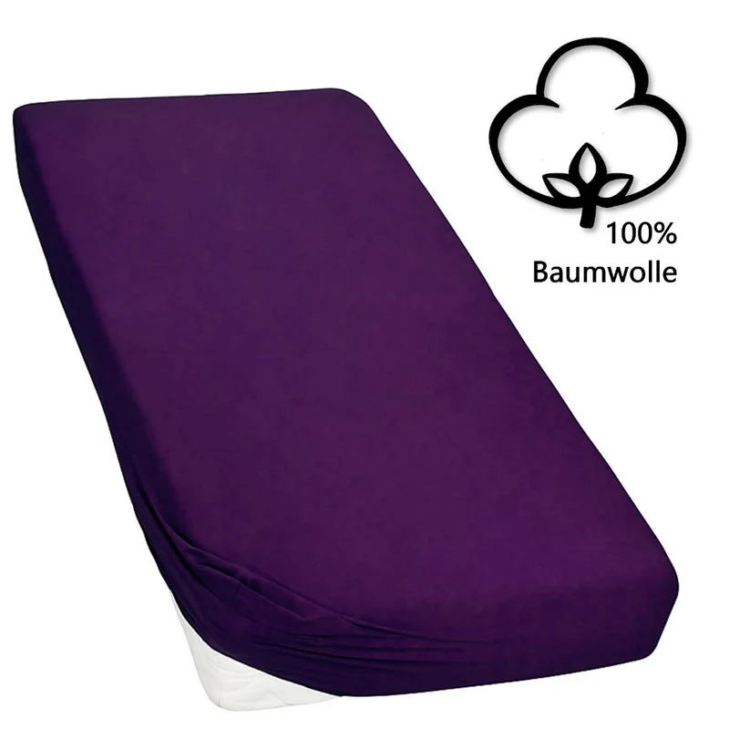 Topper Spannbettlaken Spannbetttuch Line green 160g/m² Jersey 120x200 - 120x220