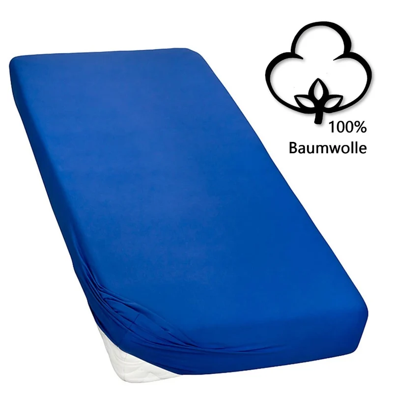 Topper Spannbettlaken Spannbetttuch Line green 160g/m² Jersey 120x200 - 120x220