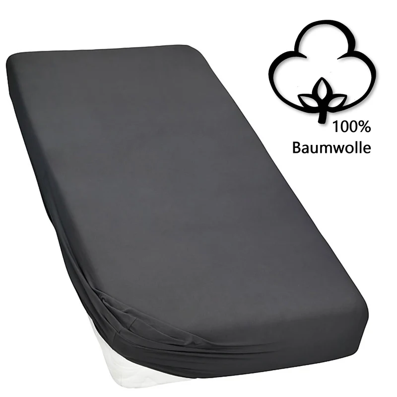 Topper Spannbettlaken Spannbetttuch Line green 160g/m² Jersey 90x200 - 100x220