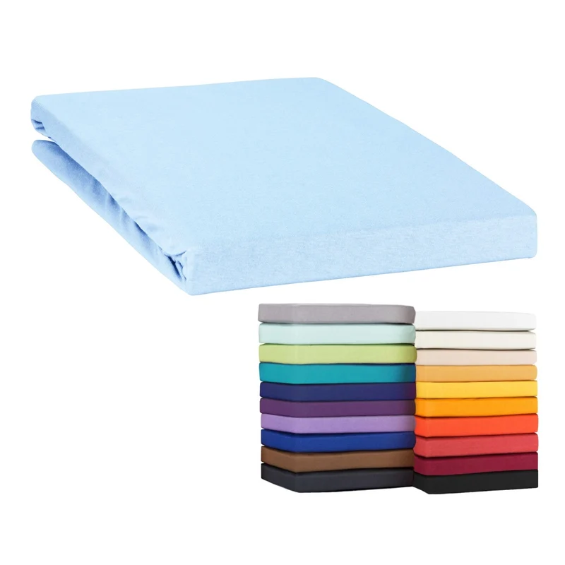 Topper Spannbettlaken Spannbetttuch Line green 160g/m² Jersey 90x200 - 100x220