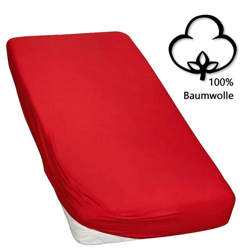 Topper Spannbettlaken Spannbetttuch Line green 160g/m² Jersey 90x200 - 100x220