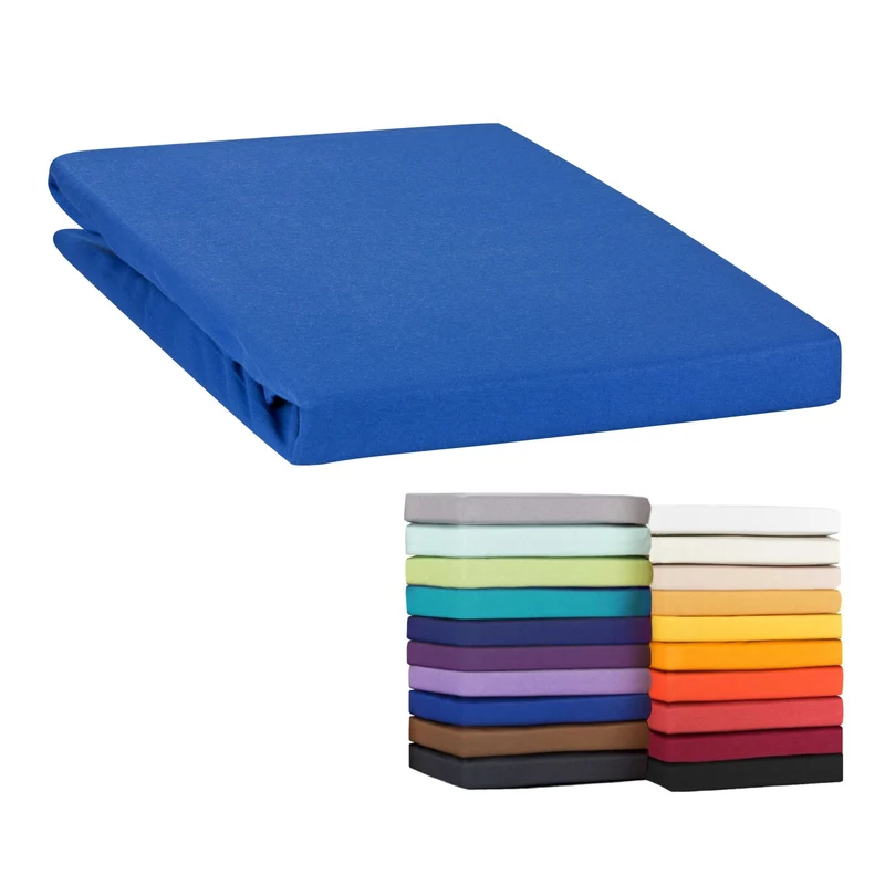 Topper Spannbettlaken Spannbetttuch Line green 160g/m² Jersey 90x200 - 100x220