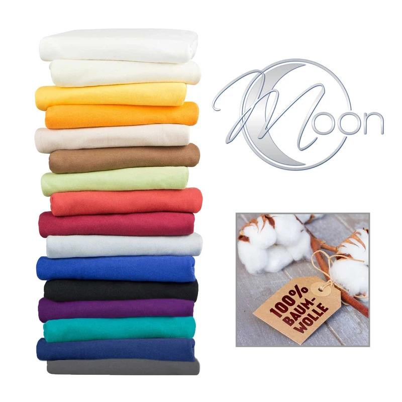 Kissenbezug XXL 40x200 Doppelpack Stillkissen Seitenschläferkissen Jersey MOON