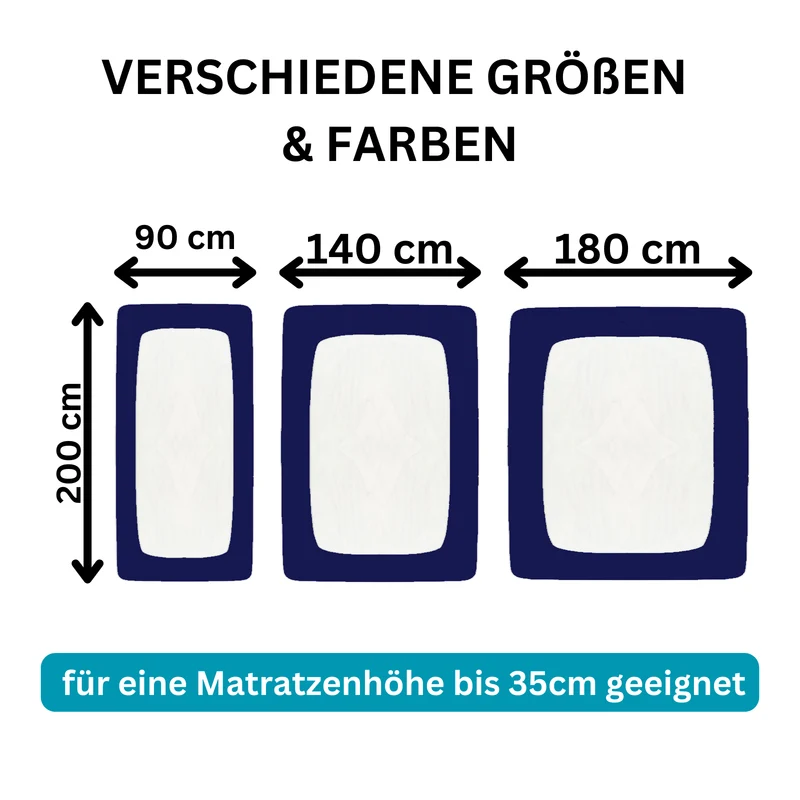 Moon Line Red Frottee Spannbettlaken 200x200