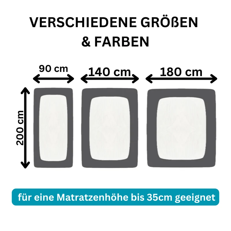Moon Line Red Frottee Spannbettlaken 200x200